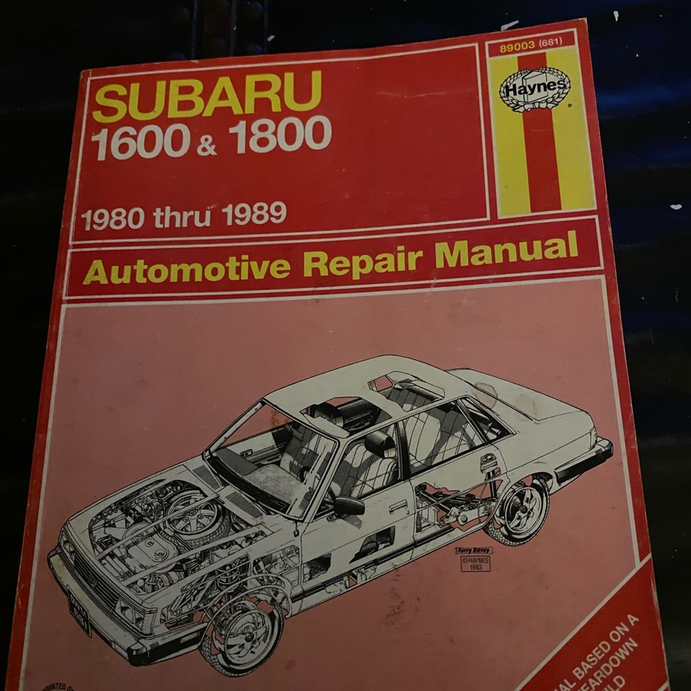 Haynes Subaru 1600 & 1800 1980-89 automotive repair manual 89003 (681)